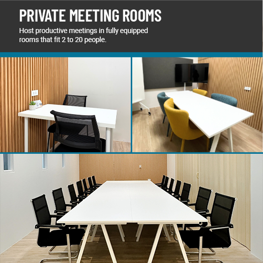 Photo of Private Meeting Rooms for 2 people, 4 people, 8 people, and 20 people